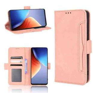 For Tecno Camon 19 Pro Skin Feel Calf Texture Card Slots Leather Phone Case(Pink)