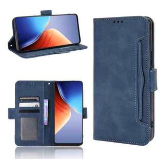 For Tecno Camon 19 Pro Skin Feel Calf Texture Card Slots Leather Phone Case(Blue)