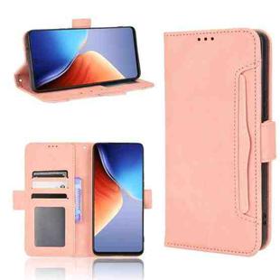 For Tecno Camon 19 Skin Feel Calf Texture Card Slots Leather Phone Case(Pink)