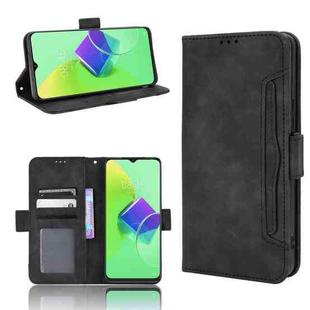 For Tecno Spark 9 Pro Skin Feel Calf Texture Card Slots Leather Phone Case(Black)