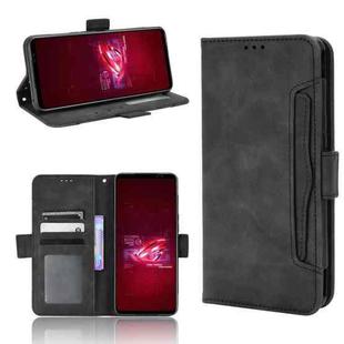 For ASUS ROG Phone 6 / 6 Pro Skin Feel Calf Texture Card Slots Leather Phone Case(Black)