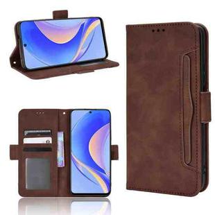 For Huawei nova Y90 Skin Feel Calf Texture Card Slots Leather Phone Case(Brown)