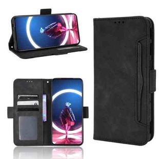 For ZTE Nubia Red Magic 7S Pro Skin Feel Calf Texture Card Slots Leather Phone Case(Black)