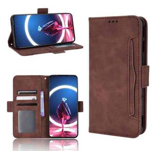 For ZTE Nubia Red Magic 7S Pro Skin Feel Calf Texture Card Slots Leather Phone Case(Brown)