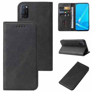 For OPPO A92 Magnetic Closure Leather Phone Case(Black)