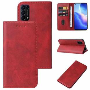 For OPPO Find X3 Lite Magnetic Closure Leather Phone Case(Red)