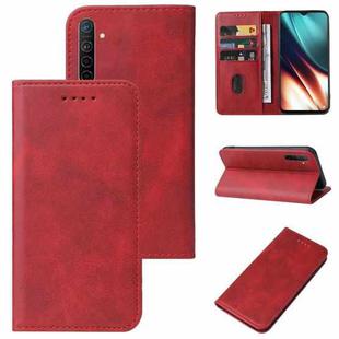 For OPPO K5 Magnetic Closure Leather Phone Case(Red)
