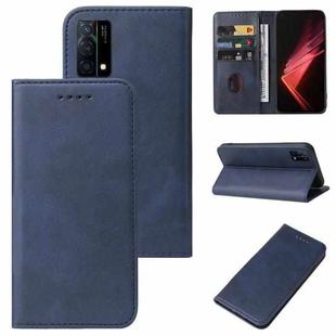 For OPPO K9 Magnetic Closure Leather Phone Case(Blue)