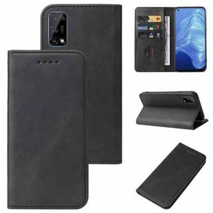 For Realme 7 5G Magnetic Closure Leather Phone Case(Black)