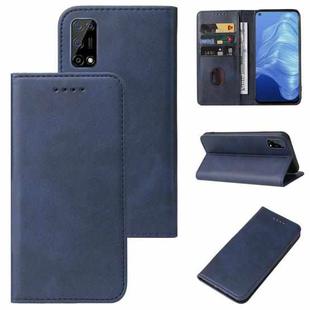 For Realme 7 5G Magnetic Closure Leather Phone Case(Blue)