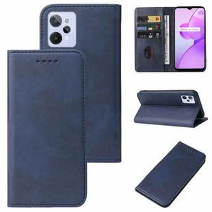 For Realme C31 Magnetic Closure Leather Phone Case(Blue)
