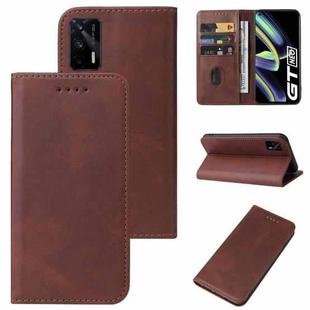 For Realme GT Neo Flash Magnetic Closure Leather Phone Case(Brown)