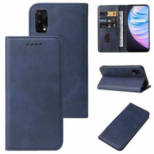 For Realme Q2 Pro Magnetic Closure Leather Phone Case(Blue)