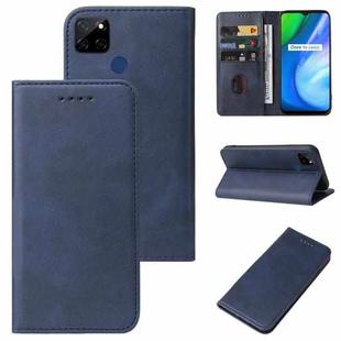 For Realme Q2i Magnetic Closure Leather Phone Case(Blue)