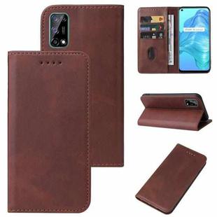 For Realme V5 5G Magnetic Closure Leather Phone Case(Brown)