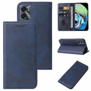 For Realme V23 Magnetic Closure Leather Phone Case(Blue)