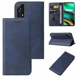 For Realme X7 Pro Ultra Magnetic Closure Leather Phone Case(Blue)