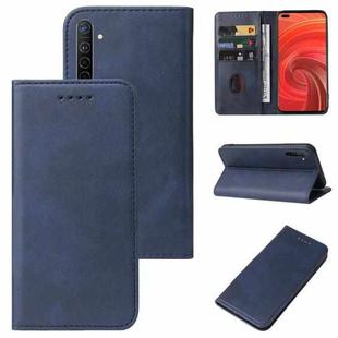 For Realme X50 Pro 5G Magnetic Closure Leather Phone Case(Blue)