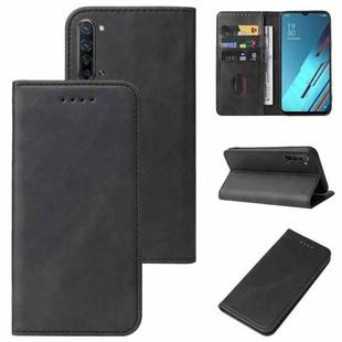 For OPPO Reno3 Youth Magnetic Closure Leather Phone Case(Black)