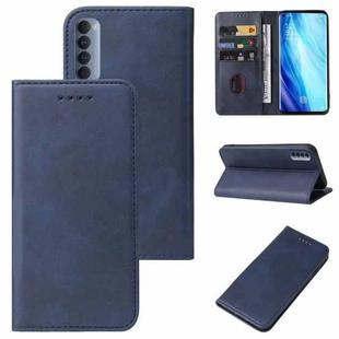 For OPPO Reno4 Pro Magnetic Closure Leather Phone Case(Blue)