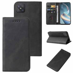 For OPPO Reno4 Z 5G Magnetic Closure Leather Phone Case(Black)