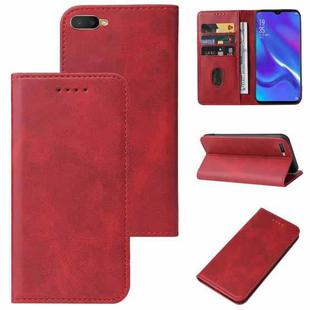 For OPPO RX17 Neo Magnetic Closure Leather Phone Case(Red)