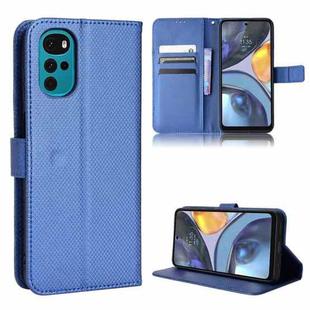 For Motorola Moto E32s / G22 Diamond Texture Leather Phone Case(Blue)