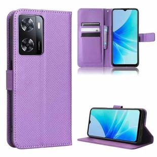 For OPPO A57 5G / 4G Diamond Texture Leather Phone Case(Purple)