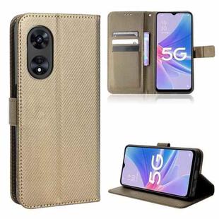 For OPPO A97 5G Diamond Texture Leather Phone Case(Brown)