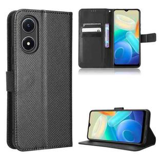 For vivo Y02s Diamond Texture Leather Phone Case(Black)