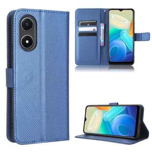For vivo Y02s Diamond Texture Leather Phone Case(Blue)