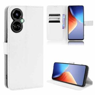 For Tecno Camon 19 Pro Diamond Texture Leather Phone Case(White)