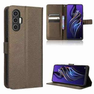 For Tecno Pova 3 Diamond Texture Leather Phone Case(Brown)