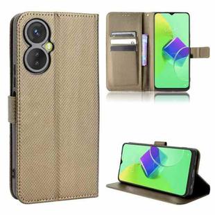 For Tecno Spark 9 Pro Diamond Texture Leather Phone Case(Brown)