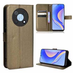 For Huawei nova Y90 Diamond Texture Leather Phone Case(Brown)