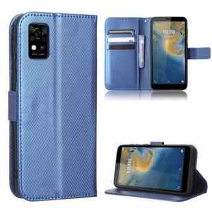 For ZTE Avid 589 Z5158 Diamond Texture Leather Phone Case(Blue)