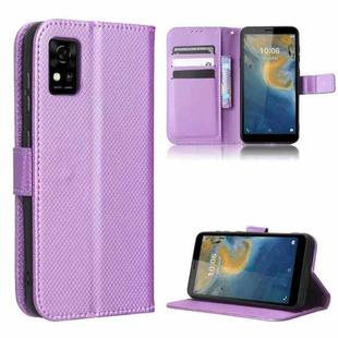For ZTE Avid 589 Z5158 Diamond Texture Leather Phone Case(Purple)