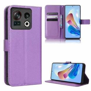 For ZTE Nubia Z40S Pro Diamond Texture Leather Phone Case(Purple)