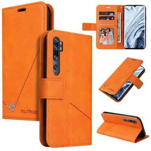 For Xiaomi Mi Note 10 GQUTROBE Right Angle Leather Phone Case(Orange)