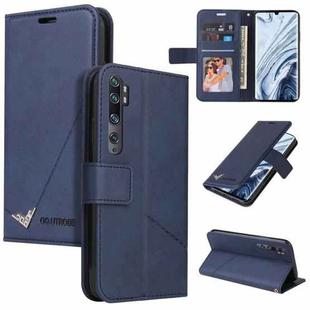 For Xiaomi Mi Note 10 GQUTROBE Right Angle Leather Phone Case(Blue)
