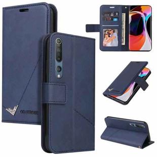 For Xiaomi Mi 10 5G GQUTROBE Right Angle Leather Phone Case(Blue)