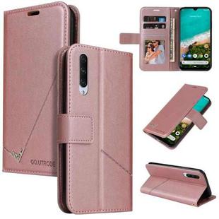 For Xiaomi Mi A3 GQUTROBE Right Angle Leather Phone Case(Rose Gold)