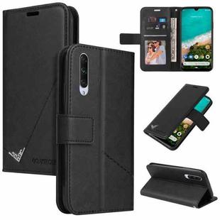 For Xiaomi Mi A3 GQUTROBE Right Angle Leather Phone Case(Black)