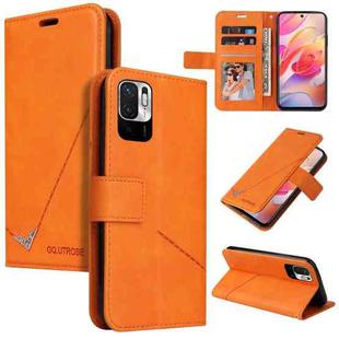 For Xiaomi Redmi Note 10 5G GQUTROBE Right Angle Leather Phone Case(Orange)