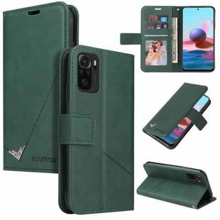 For Xiaomi Redmi Note 10 GQUTROBE Right Angle Leather Phone Case(Green)
