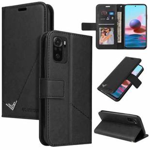 For Xiaomi Redmi Note 10 GQUTROBE Right Angle Leather Phone Case(Black)