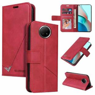 For Xiaomi Redmi Note 9 5G GQUTROBE Right Angle Leather Phone Case(Red)