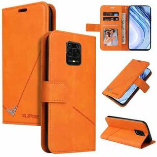 For Xiaomi Redmi Note 9S GQUTROBE Right Angle Leather Phone Case(Orange)
