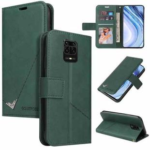 For Xiaomi Redmi Note 9S GQUTROBE Right Angle Leather Phone Case(Green)