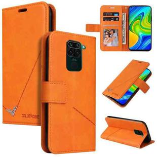 For Xiaomi Redmi Note 9 GQUTROBE Right Angle Leather Phone Case(Orange)